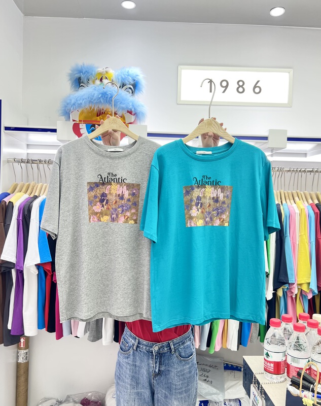 New in early summer! [1986] oil painting print loose Vintage short sleeve T-shirt c652# LSL
