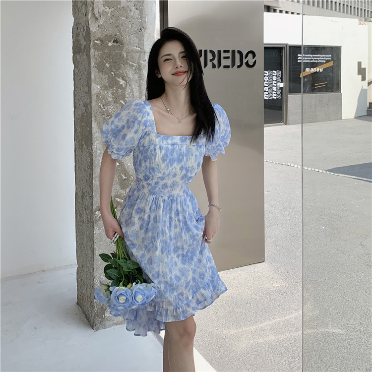 goods in stock! New in early summer! [AC] broken flower French island dress 6746# JJ