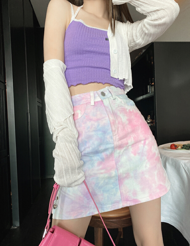 [h.max] high waist versatile Korean skirt c4246# ozq