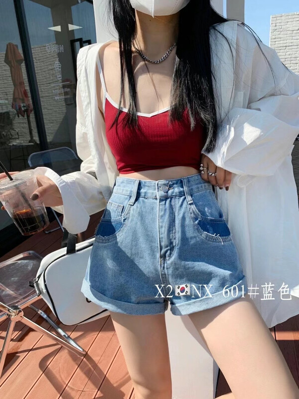 New year in early spring! [x2 square] slim and comfortable Korean denim shorts ys1-601# ll
