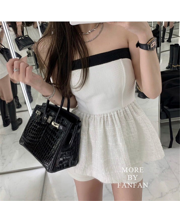 New in early summer! [see you] pure style contrast color bra vest / sling 3676# PCZ