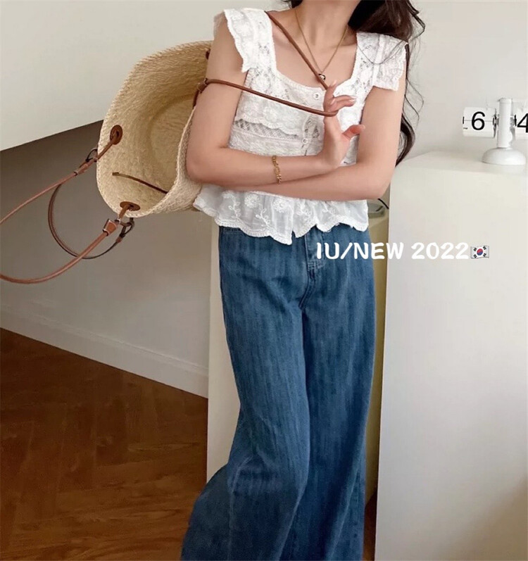 【IU】韓版時尚無袖鏤空設計小衫  6791#  WPL