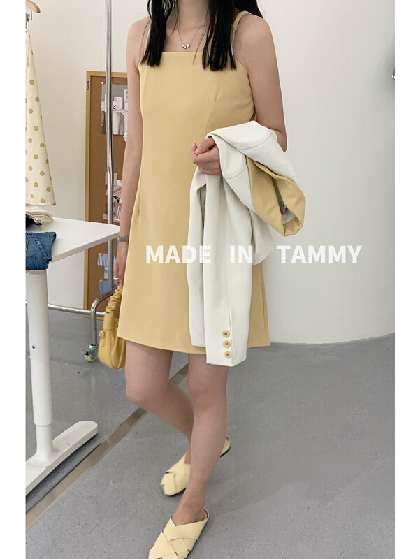 New year in early spring! [Tammy] simple sling slim dress 71597# L