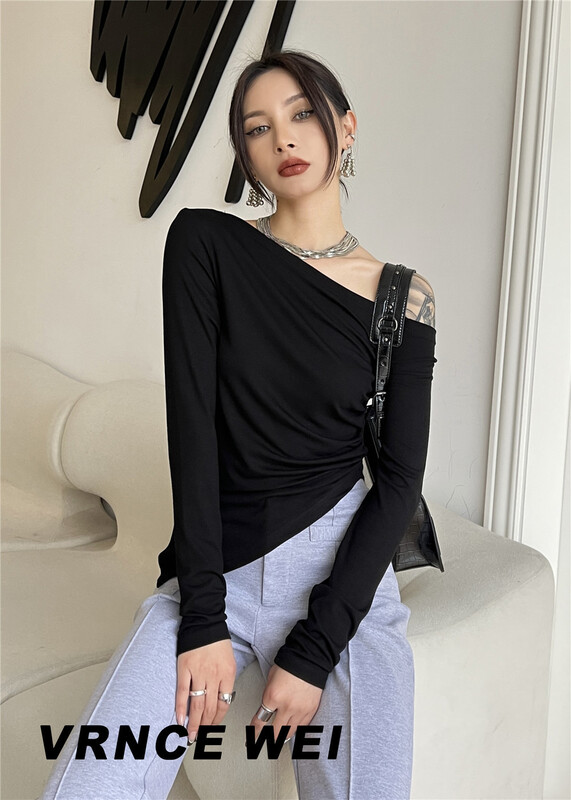 [Vince] Korean style irregular hem shirt 5025# jhy