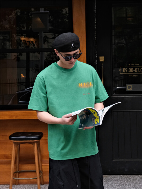 New in early summer! [quick simple] round neck letter printed short sleeve T-shirt 22049# ZZL