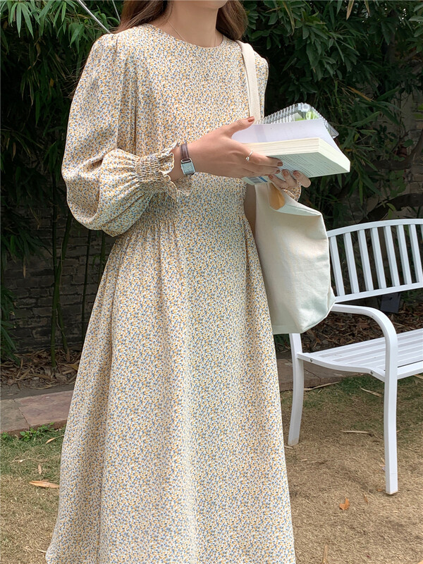 [few-qe56] Korean foam sleeve # dress
