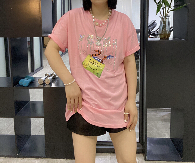 [Qijia +] loose and versatile comfortable short sleeve T-shirt 7718# JJ