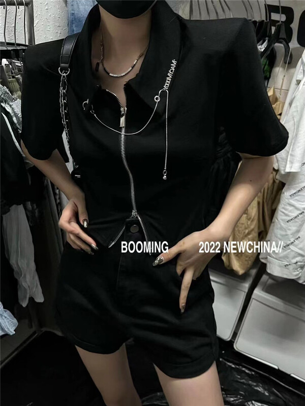 [booming] design sense fashion versatile short sleeve T-shirt 2340# zxl