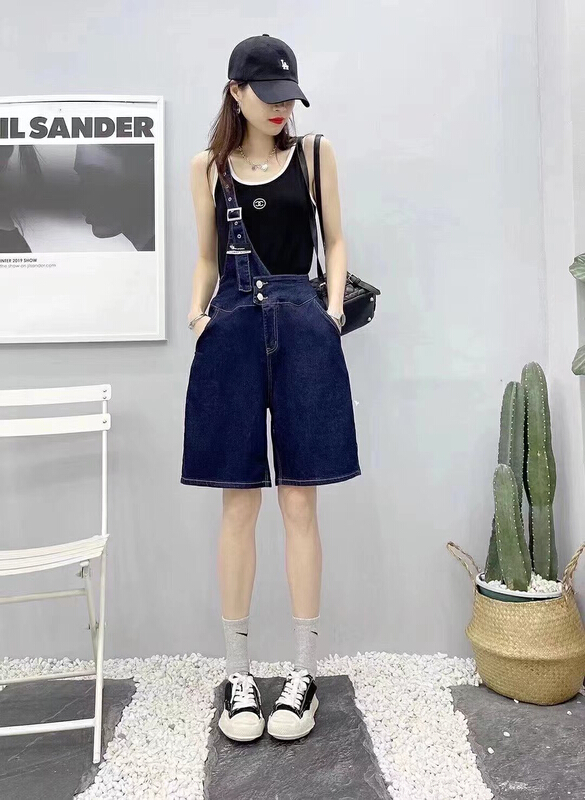 Original price 33.84! [okd] Korean versatile pocket strap pants 09680# zxl
