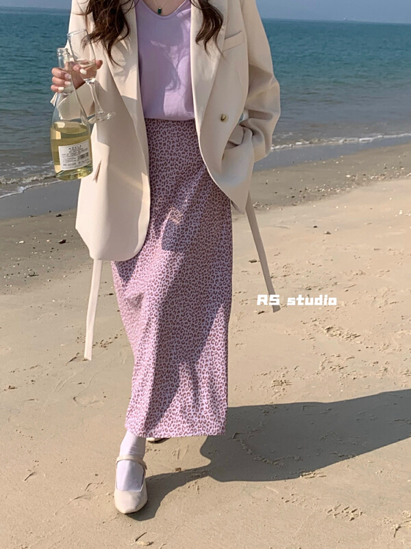 New year in early spring! [RS] Korean personalized leopard print skirt dh0923# XYY
