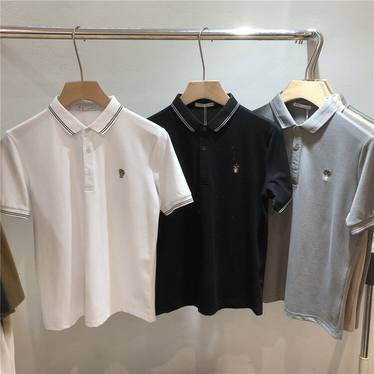 New year in early spring! [Mr. Bujue] simple embroidery Pullover Polo ys1-1215# ZZL
