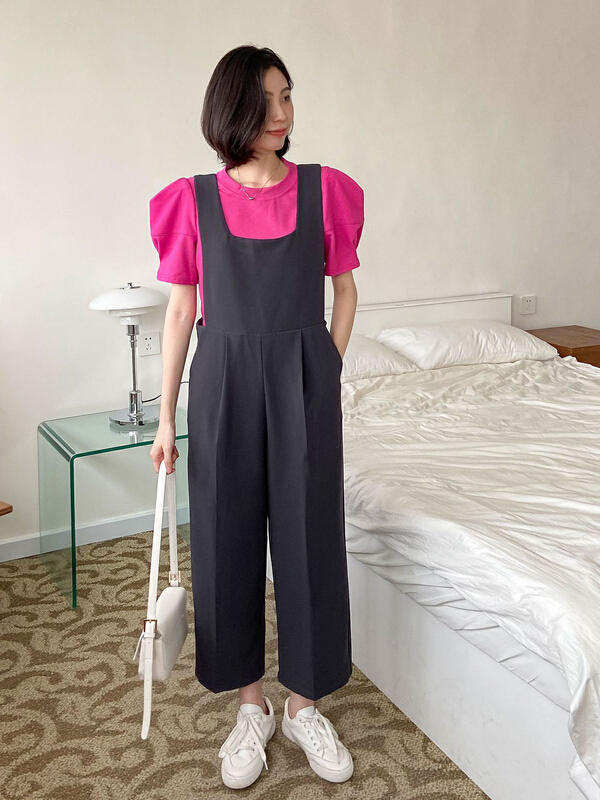 [secondtime] Korean style slim fit and versatile suspender pants 5207# XJ