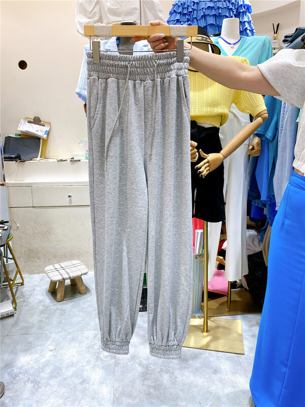 【SEVENFOURSHOP】鬆緊腰寬鬆哈倫休閒褲  87946-2#  OZQ