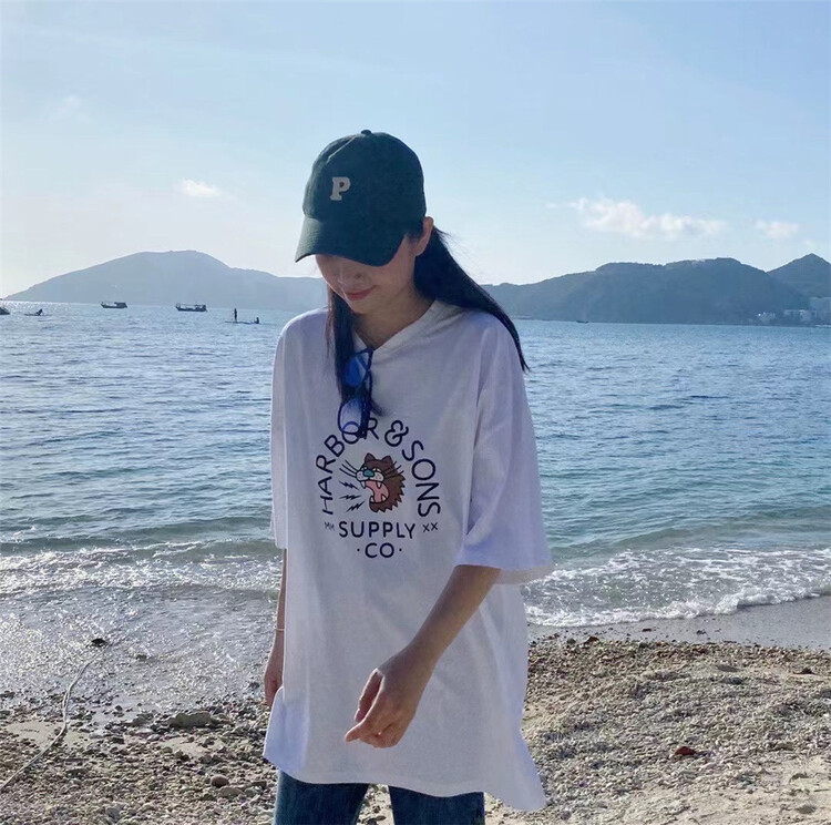 New year in early spring! [one seven] crew neck print loose short sleeve T-shirt t6289# LSL