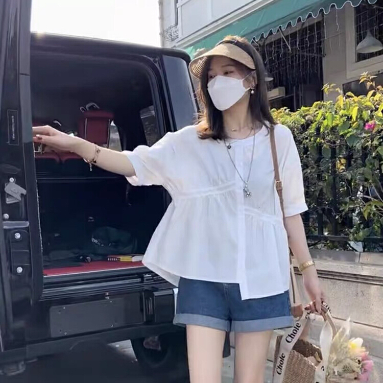 [jun.t] simple round neck versatile shirt 5982# PCZ