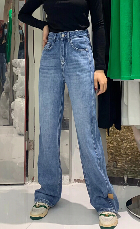 New year in early spring! [1980] Korean style vertical three-dimensional tailoring SLIM STRAIGHT JEANS 63121# zyh
