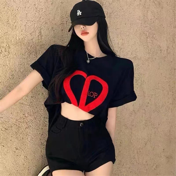 [didi] love letter printed short sleeve T-shirt 5146# ozq