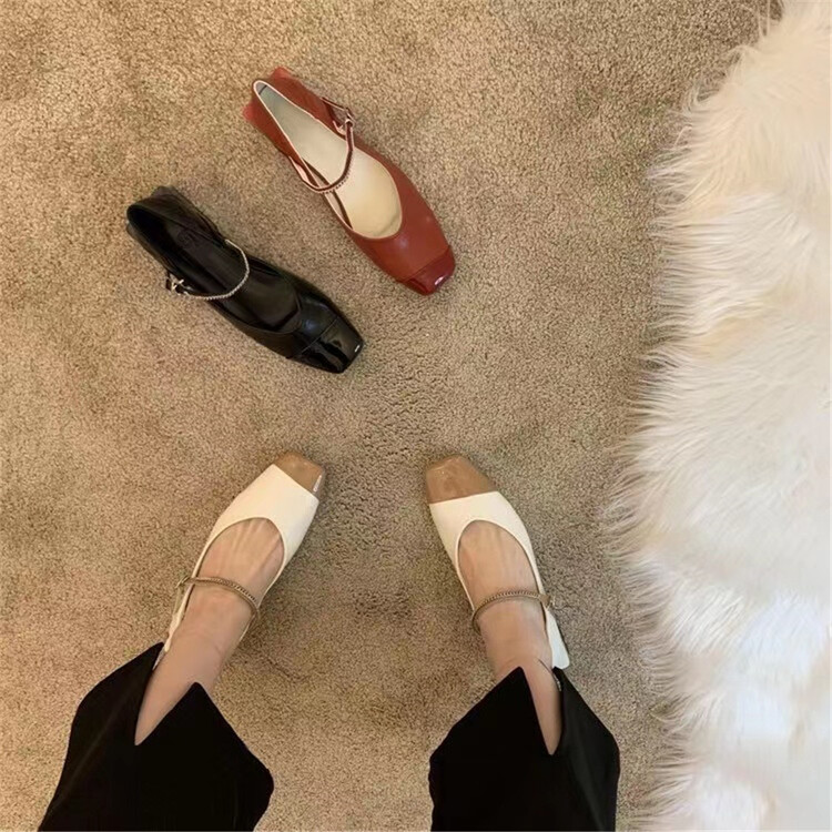 [DS. Gift] light mature style niche fashion low flat heel shoes 5257# LSL