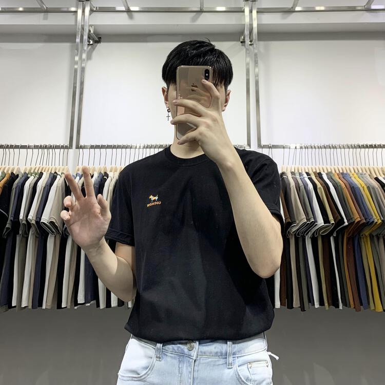 New year in early spring! [wild club] simple embroidery short sleeve T-shirt b8268# ZZL