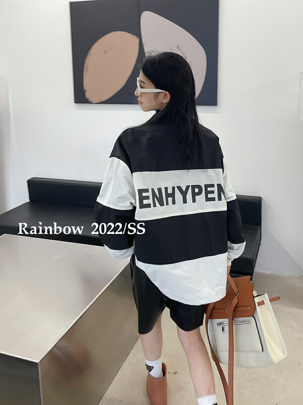 [rainbow] fashion letter versatile windbreaker ys1-12679# WTT
