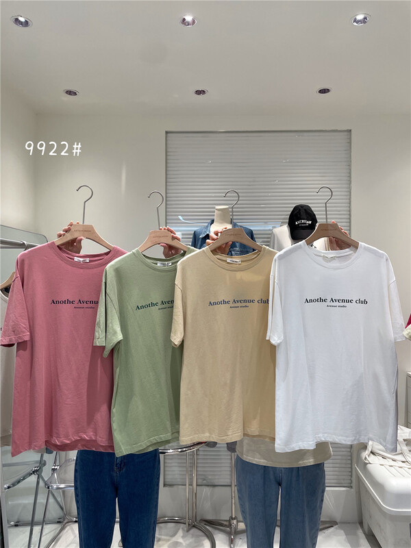 New year in early spring! [fifth moon] Korean fashion loose letter short sleeve T-shirt 9922# CLS