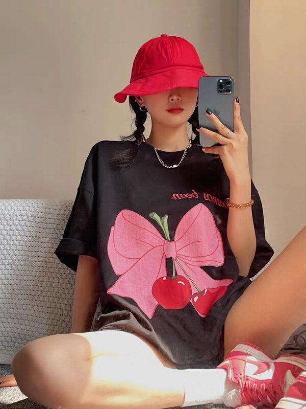 New in early summer! [lab eeda] American retro sweet cool short sleeve T-shirt 2996# ozq