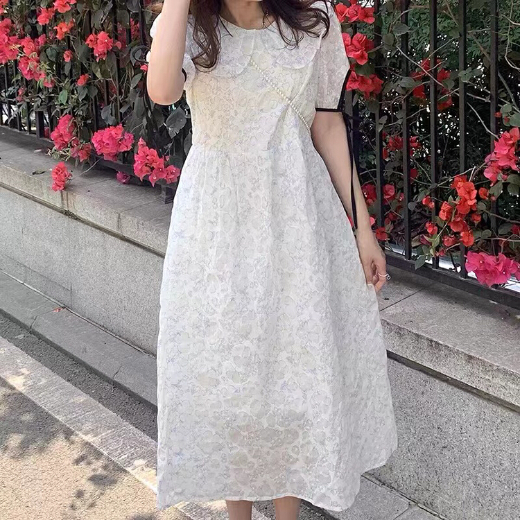 New in early summer! [ISO Korean] girl's gentle and sweet floral dress 3053# hjy