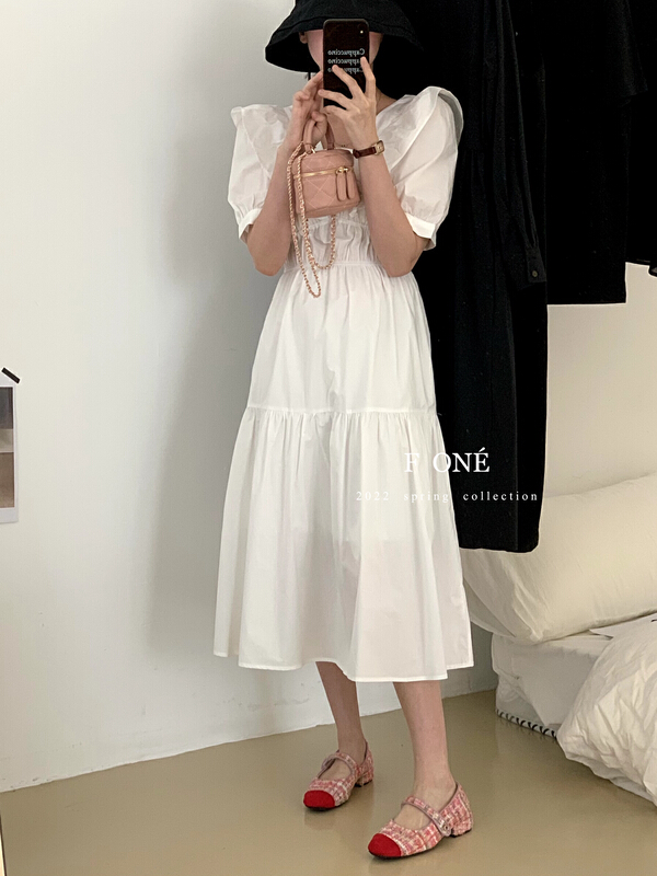 [f one] Korean fresh Ruffle Dress 66098# WPL