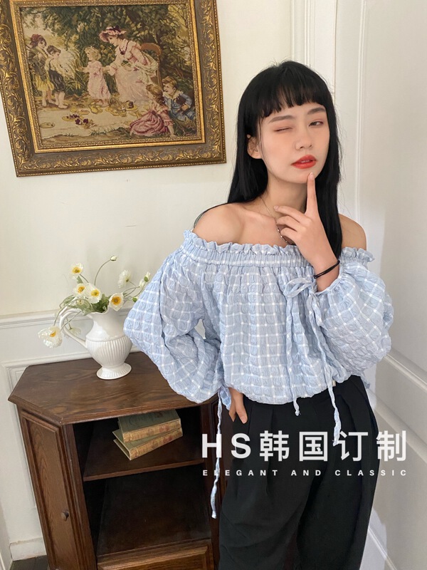 New year in early spring! [HS custom made in Korea] Korean version of lady's shoulder shirt 26028# hjy