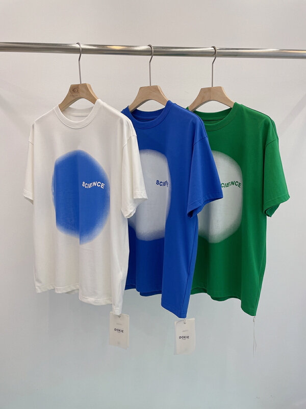 [DOKIE jeans] Korean glue process printing men's and women's short sleeved T-shirt 3006# PxQ