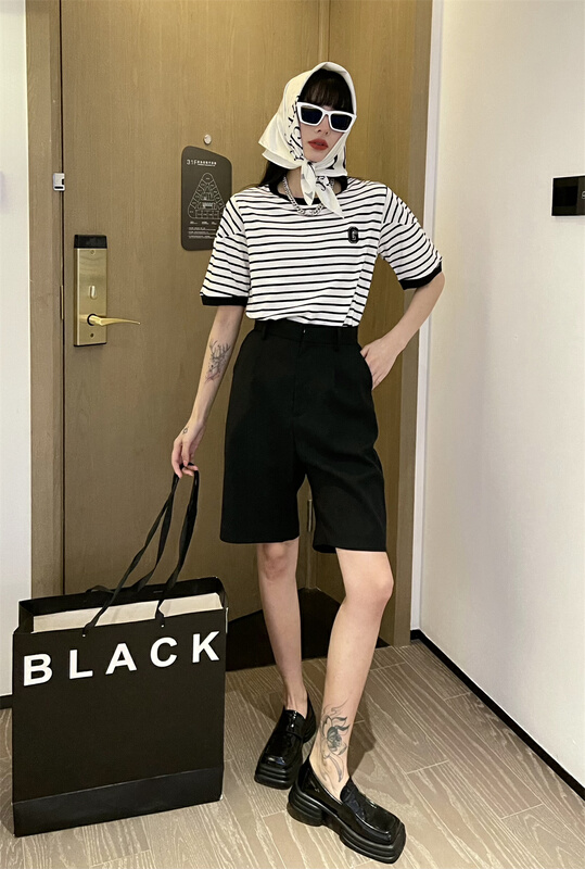 [3 + 2] simple casual letter embroidered short sleeve T-shirt 3227# WPL