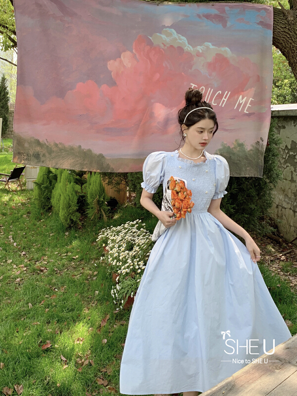 [she u] sweet backless dress c88199# cqw