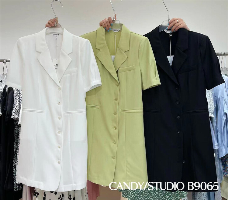 [candy] commuting single breasted fashion dress 9065# zjy