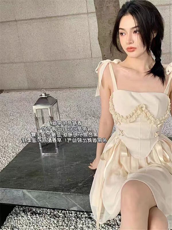New in early summer! [tangtangtangjia] personalized strap suspender dress 3022# PCZ