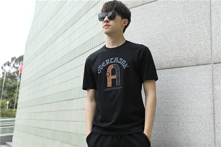 New year in early spring! [aoshilong] round neck letter printed short sleeve T-shirt ls3608# ZZL