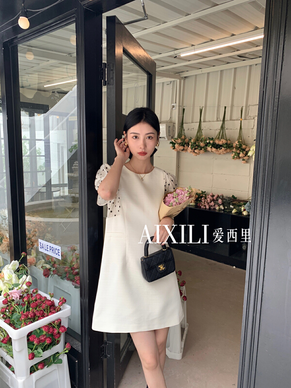 [aixili aisili] stitched round neck small fragrance dress 6575# WPL