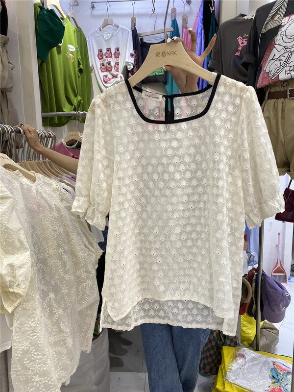 [Naikan Nik] color matching Pullover small flower shirt 9657# lwy