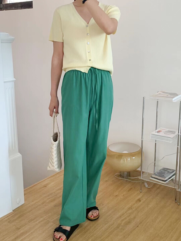 [Tn] Korean simple casual pants yn6015# cqw