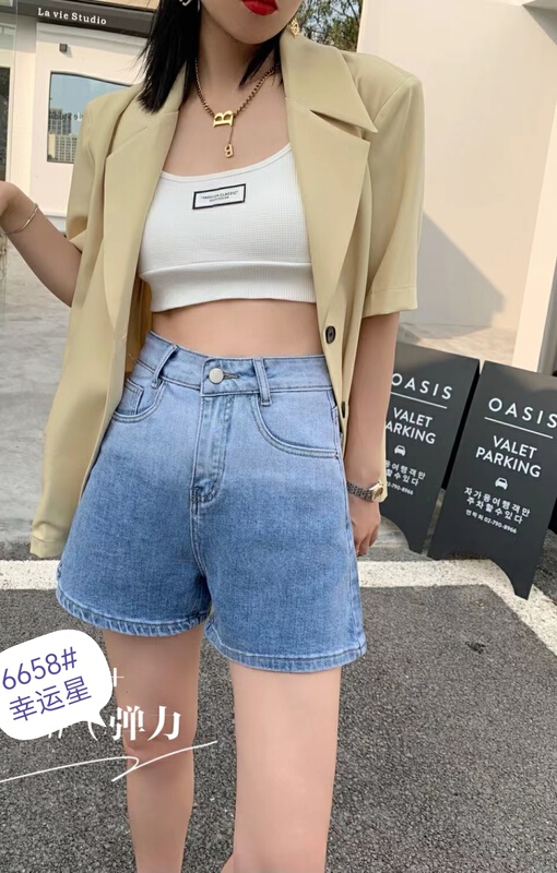 New in early summer! [J-star] high waist gradient washed denim shorts 6658# WTT