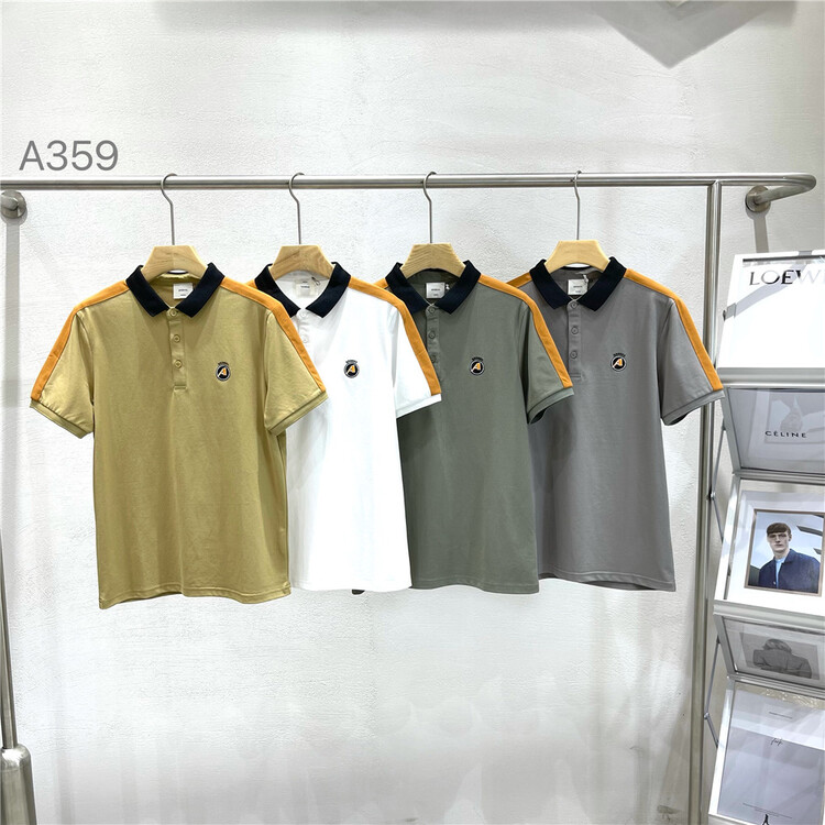 [Yeyue] Korean color blocking design letter polo shirt a359# ZZL