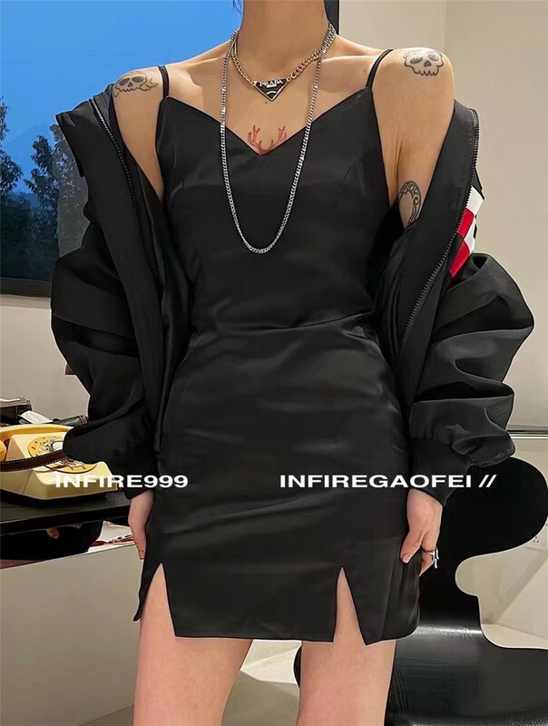 goods in stock! [Hb] Korean simple net color suspender dress 8216# PCZ