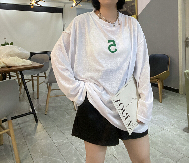 New year in early spring! [Qijia +] Korean Pullover letter long sleeve T-shirt 7238# zyh