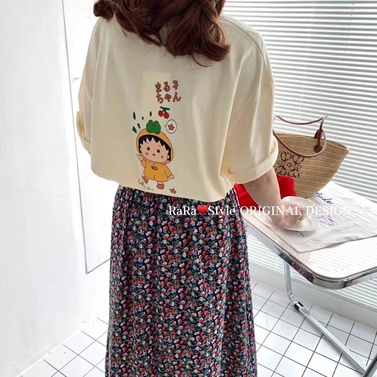 [rara] Korean crayon Xiaoxin cartoon printed short sleeve T-shirt 19102# LSL