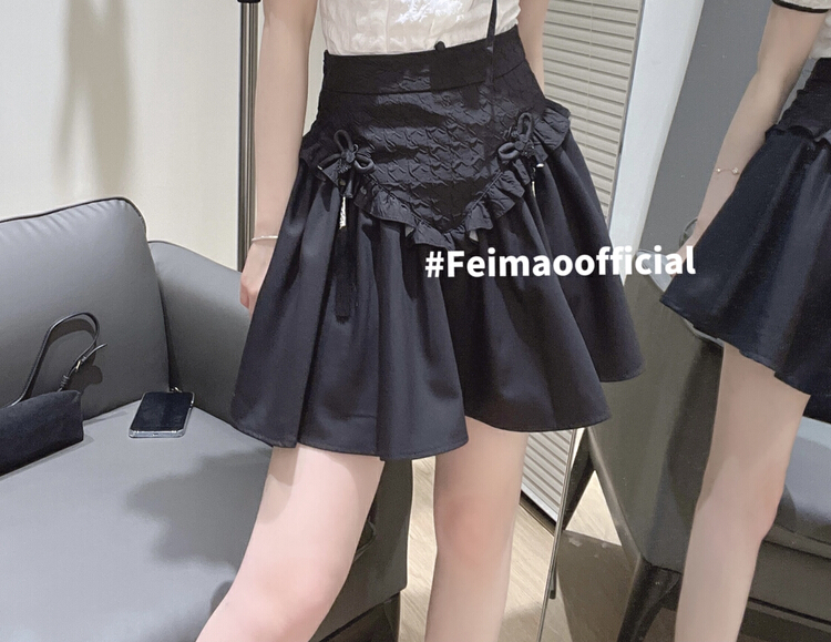 goods in stock! New in early summer! [Feimao Feimao] Korean high waist design skirt pants 8053# LSL