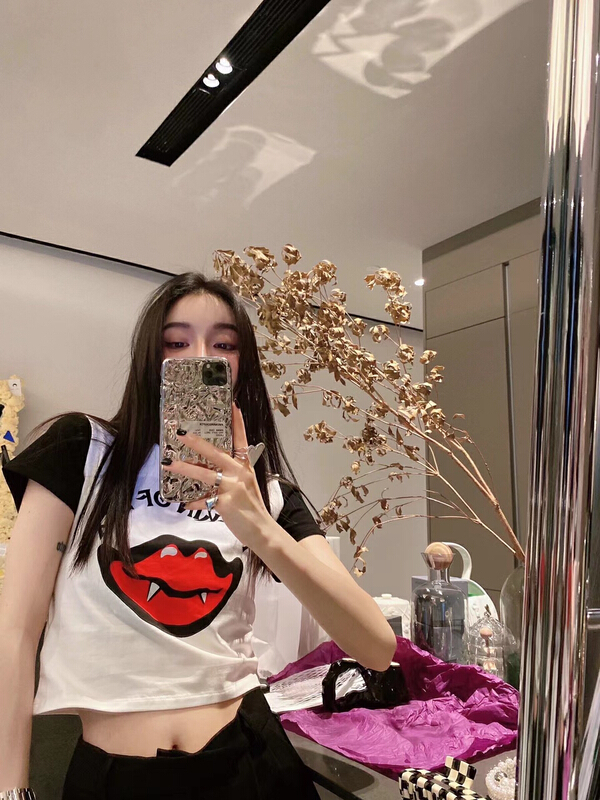 [Nancy] Korean Pullover round neck short sleeve T-shirt ds0011# WPL