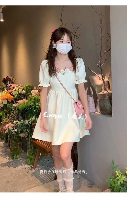 [c.vogue] French gentle minority three-dimensional nail flower dress 8857# PCZ