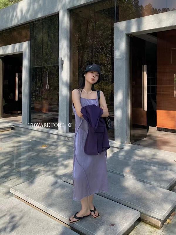 New year in early spring! [toward front] simple sexy suspender dress w6083# zxl