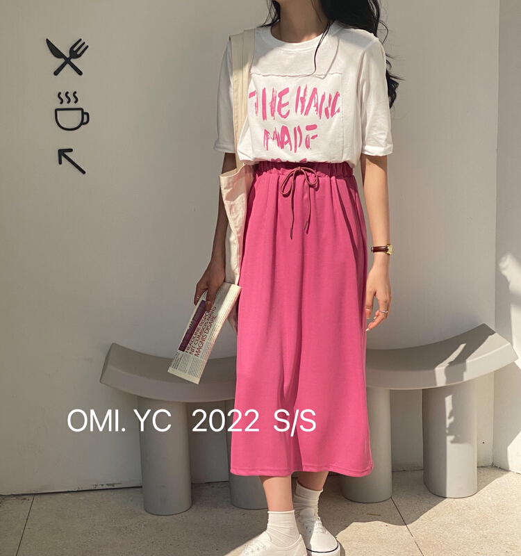 Original price 39.48! [O MI] elastic waist lace up skirt 5605# HBx