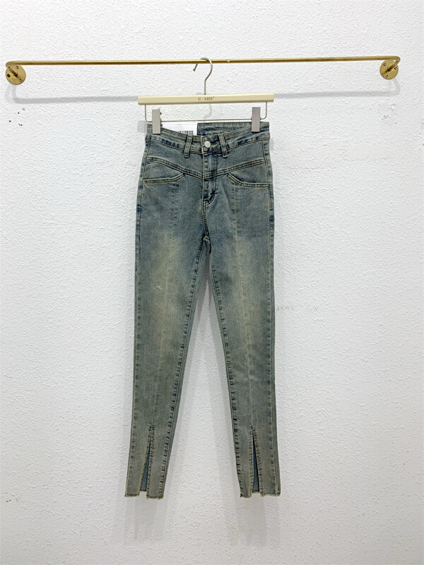 New in early summer! [U.SHE] nostalgic skinny jeans 88028# CQW