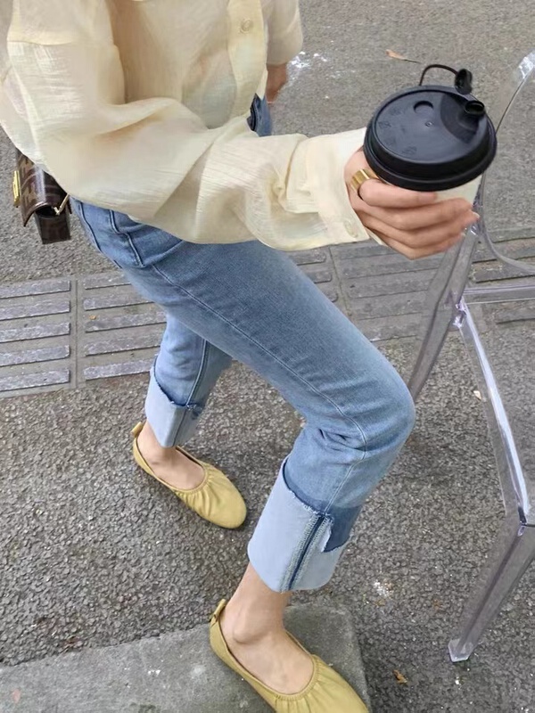 [kakajia] high waist, slim and versatile jeans 9015# ozq
